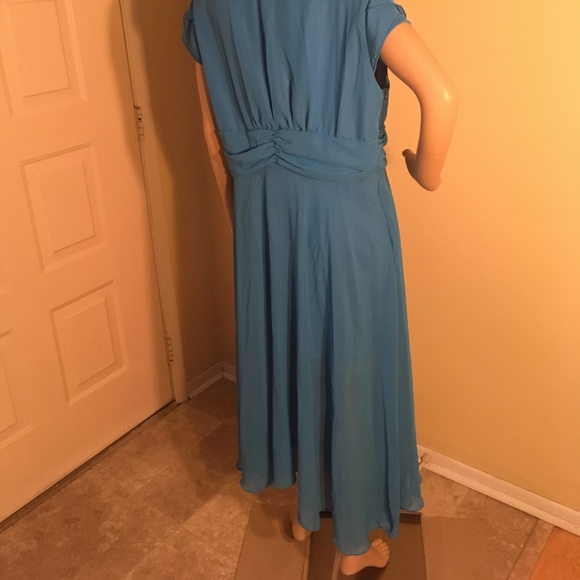 Sheer Light Blue Dress w/side zipper size XXL - Picture 9 of 9